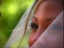 bride's eyes behind wedding veil at Abernethy Center wedding, from wedding film by Focal Point Digital Media in Oregon